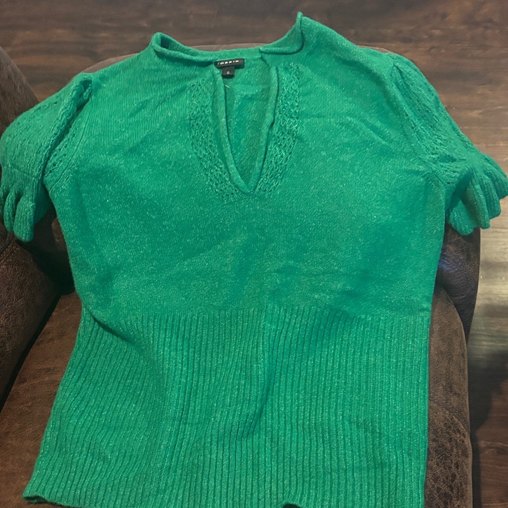 Torrid Teal Scoop Neck Sweater